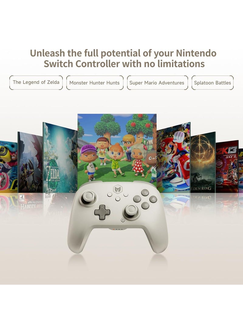 Gd 34 - Choco Wireless Gamepad Pastel Gray Nintendo Switch PC Windows Android Ios Compatible - Image 1