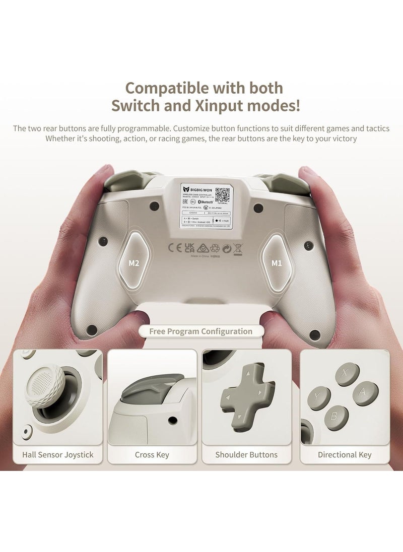 Gd 34 - Choco Wireless Gamepad Pastel Gray Nintendo Switch PC Windows Android Ios Compatible - Image 1