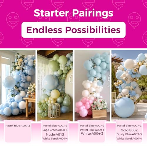 Bezente Pastel Blue Latex Party Balloons - 100 Pack 12 inch Round Helium Light Blue Bridal Blue Balloons for Wedding Bridal Shower Gender Reveal Birthday Party Decoration - Image 4