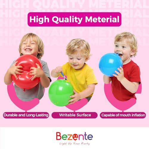 Bezente Pastel Blue Latex Party Balloons - 100 Pack 12 inch Round Helium Light Blue Bridal Blue Balloons for Wedding Bridal Shower Gender Reveal Birthday Party Decoration - Image 5