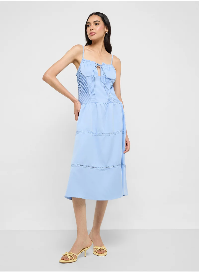 Ginger Tiered Cotton Midi Dress