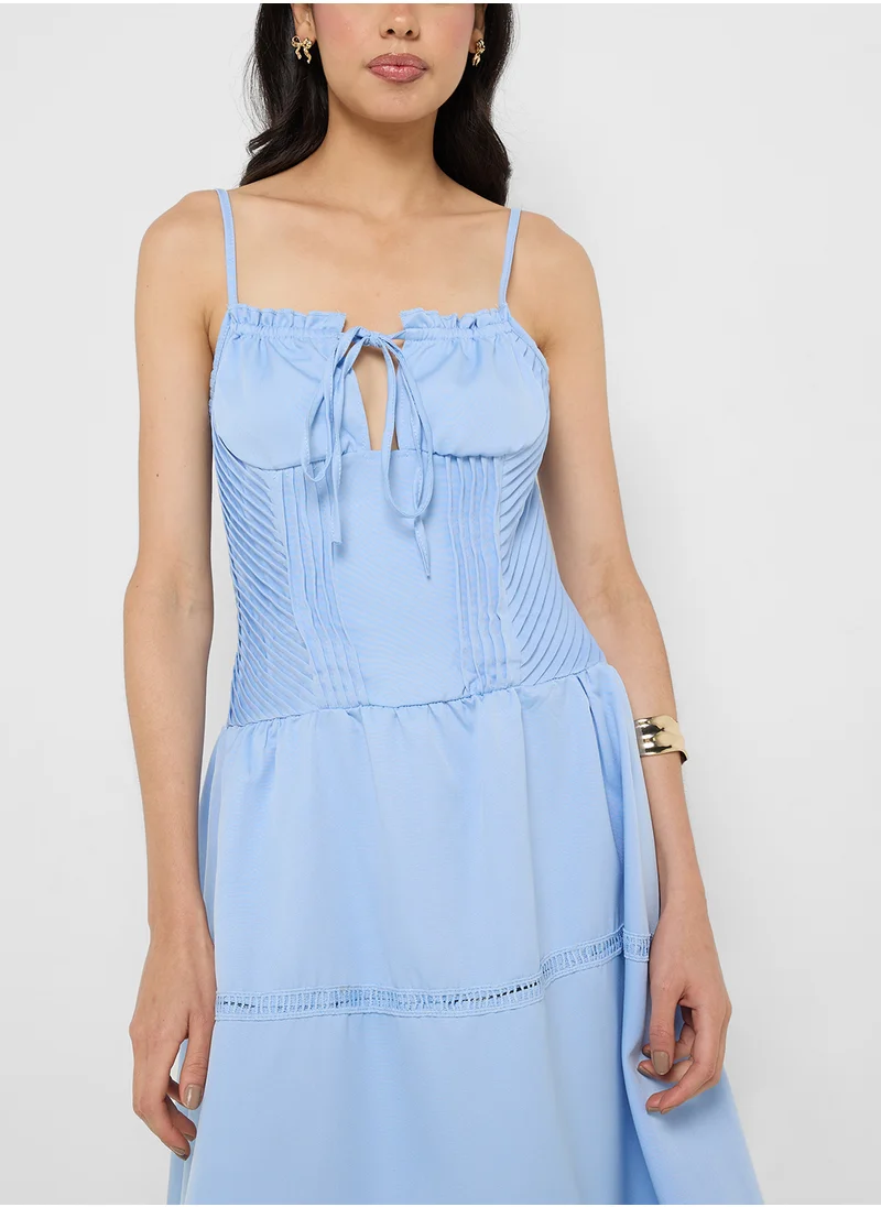 Ginger Tiered Cotton Midi Dress