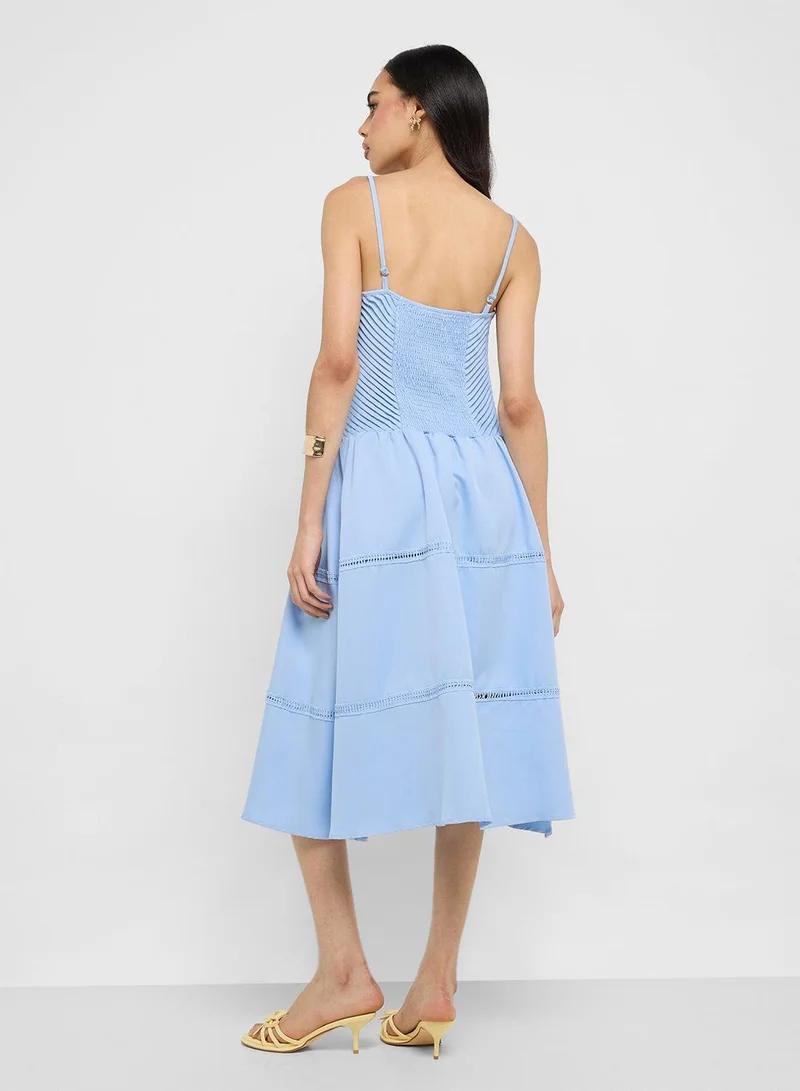 Ginger Tiered Cotton Midi Dress