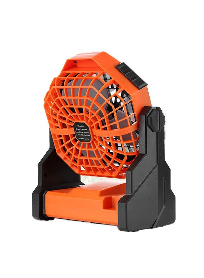 إسكدنيا مروحة محمولة يدوية للخارج - مروحة قابلة للتحكم في السرعة بشكل متواصل، رياح قوية، مروحة معتمدة على الشحن للتخييم مع إضاءة - Image 3