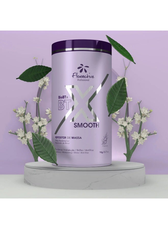 Floractive Professional Bio BTX Smooth Hair Mask 1kg – Anti-Frizz & Volume Reduction Treatment - Image 3