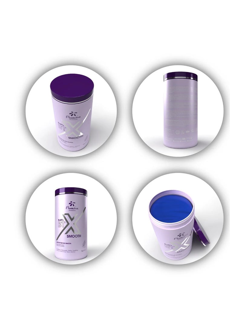 Floractive Professional Bio BTX Smooth Hair Mask 1kg – Anti-Frizz & Volume Reduction Treatment - Image 4