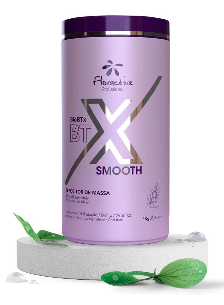 Floractive Professional Bio BTX Smooth Hair Mask 1kg – Anti-Frizz & Volume Reduction Treatment - Image 1