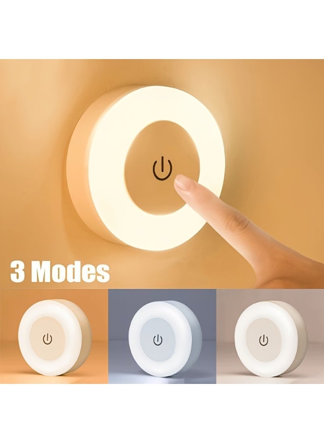 Rechargeable LED Night Light - 3 Lighting Modes, Touch Control, Magnetic Base, Portable, Dimmable, Energy-Saving - Ideal for Bedroom, Closet, Kitchen(1 PCS) - Image 1