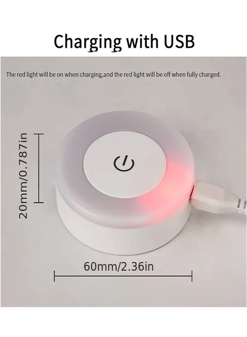 Rechargeable LED Night Light - 3 Lighting Modes, Touch Control, Magnetic Base, Portable, Dimmable, Energy-Saving - Ideal for Bedroom, Closet, Kitchen(1 PCS) - Image 5
