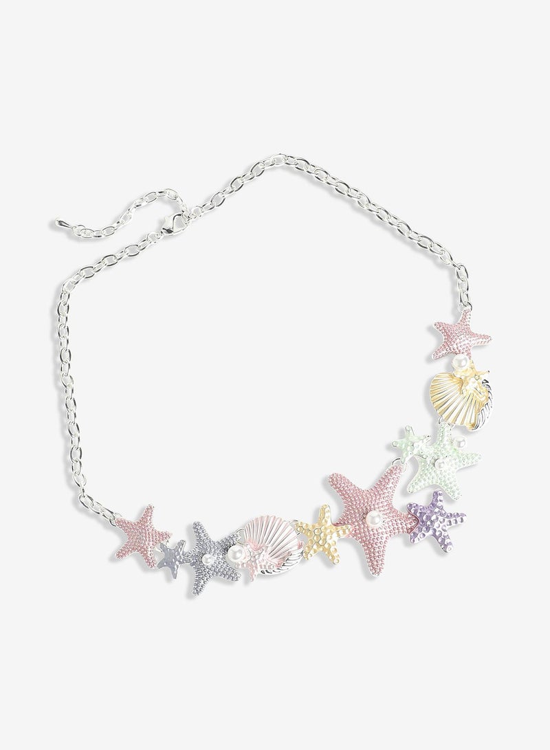 SOHI Metallic Starfish Artificial Necklace Jewellery - Image 4