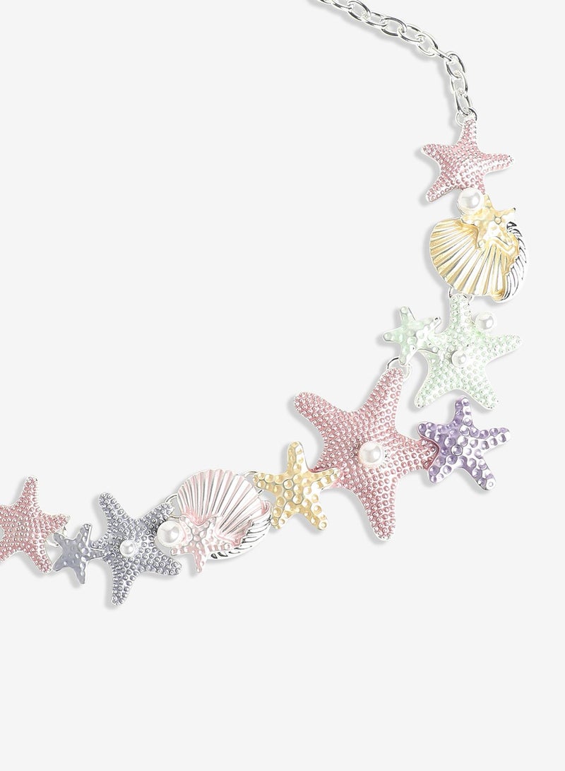SOHI Metallic Starfish Artificial Necklace Jewellery - Image 5