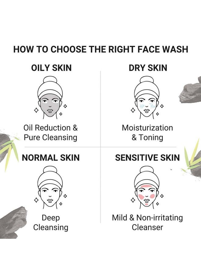 ELIBLISS Charcoal Foaming Face Wash With Built-In Face Brush For Deep Cleansing - No Parabens, Sulphate, Silicones & Color 150 Ml Pack Of 2  - Image 4