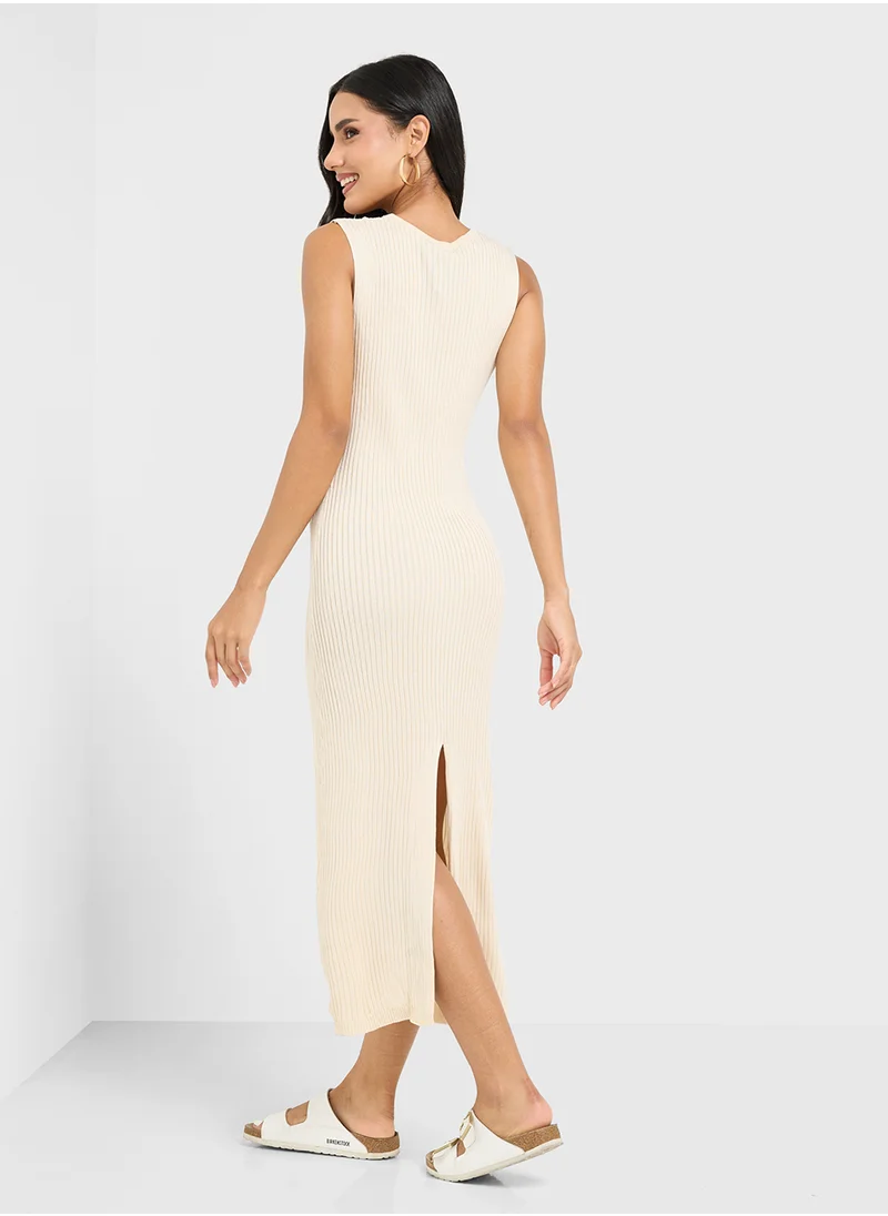 Ginger Cutout Detail Knitted Maxi Dress