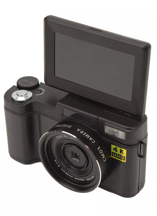 Generic - 4K HD Digital Camera, 48MP with 3-inch Flip Screen,16x Digital Zoom, with Wide-angle Lens, with 64GB Memory Card - Image 1