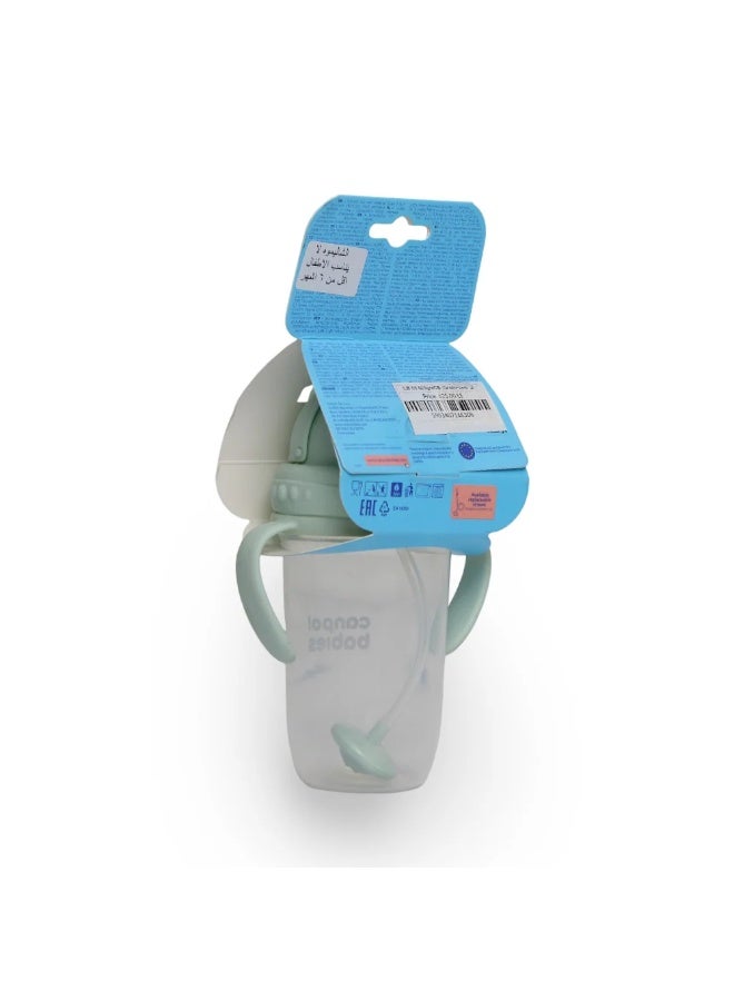 Canpol Babies Non-Spill Cup with Weighted Straw 270 ml - Green - Image 2