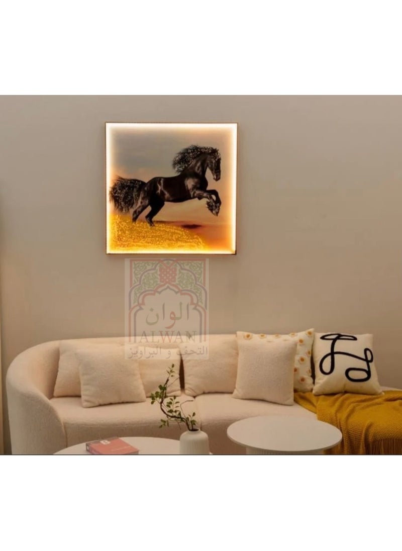 alwan antiques and frames LED Horse printe 80*80  - Image 2