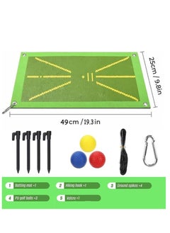 Generic Golf Training Mat for Swing Detection Batting   Premium Golf Swing Pro Impact Mat   Analysis Swing Path Feedback Golf Practice Hitting Mat   Golf Training Aid Equipment for Outdoor  Indoor  - Image 2