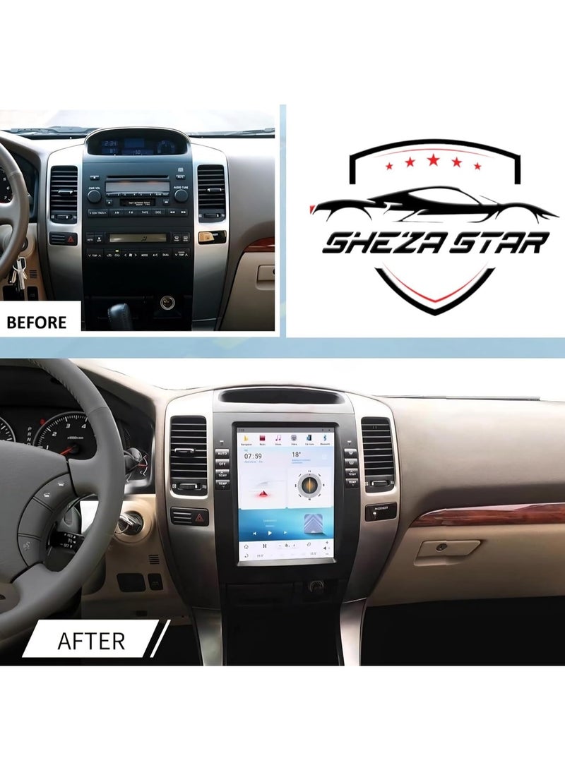 SHEZA STAR Android Car Stereo for Toyota Prado 2002-2009 2GB RAM 32GB ROM Support Carplay, M-Link Wi-Fi BT, Radio GPS, 11.4 Inch IPS Touch Screen with AHD Cam. Included - Image 2