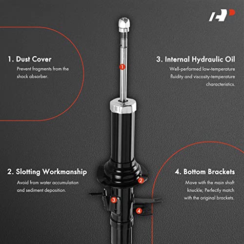 A-Premium مجموعة دعامة أمامية A-Premium متوافقة مع INFINITI G25 2011-2012، G35 2007-2008، G37 2009-2013، Q40 2015، AWD، مجموعة 2-PC للجانب السائق والراكب - Image 3