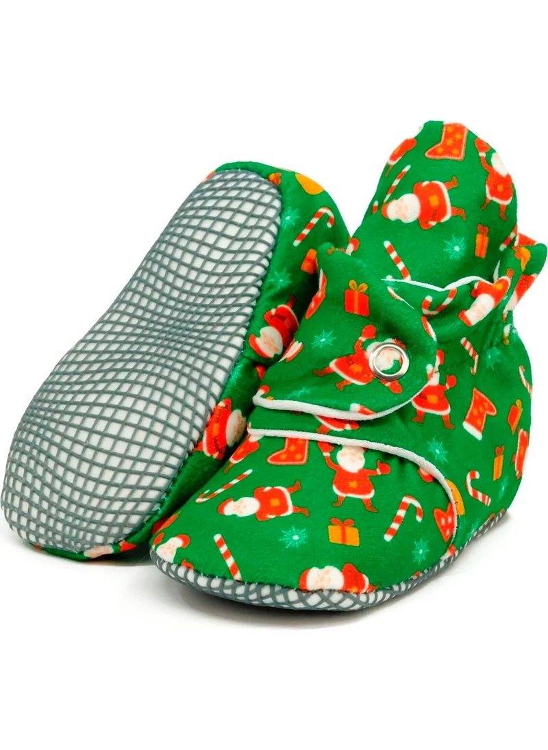 Ella Bonna Organic Cotton Baby Slippers, Non-Slip Sole, Newborn Booties, Home Nursery Shoes, New Year Special
