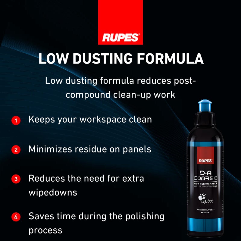 RUPES 250 ml D-A Coarse High Performance Cut Polishing Compound for Car Detailing & Removing Scratches (Pack of 1) | Mirco-Abrasive Technology | Removes Swirl Marks and Moderate to Severe Defects - Image 3