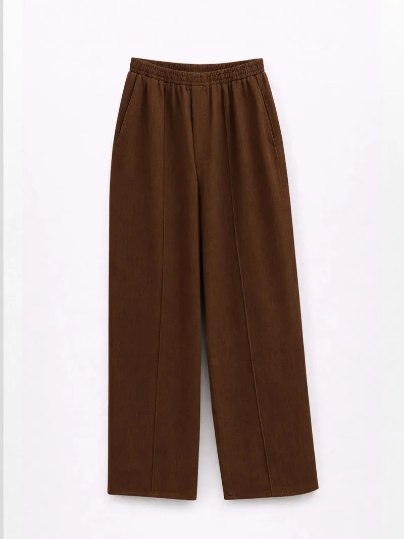 ميكسراي MIXRAY Elastic Waist Palazzo Pants