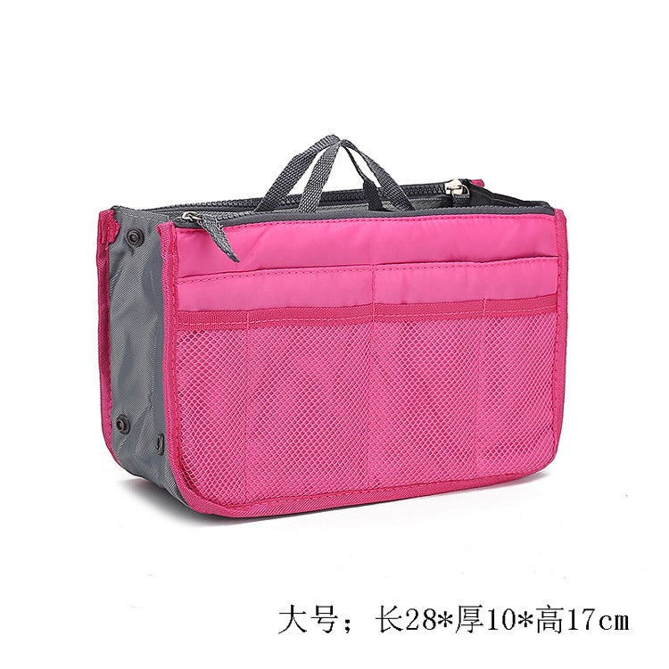 25 New Korean Style Double Zipper Silk Cotton Bag Medium Bag Storage Bag Medium Bag Cosmetic Bag 16 Color Toiletries Bag Liner Bag - Image 4