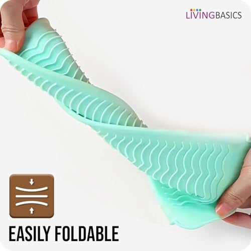 LivingBasics 1 Piece Hair Straightener Silicone Pouch/Straightener Cover Pouch/Heat Resistant Pad for Curling Iron/Styling Pad/Bag for Crimper (Mint Green) - Image 3