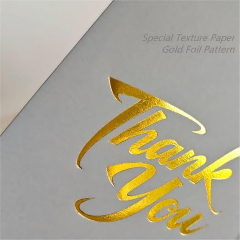 Luxury Grey and Gold Foil Greeting Card Set with Envelope, Stickers - Greeting Card - Postcard Perfect Gift for Middle East Celebrations, National Day - Image 3
