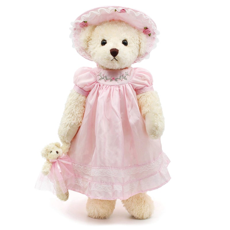 oits cute oitscute Teddy Bears Baby Cute Soft Plush Stuffed Animal Toy for Girl Women 16 Pink Lace - Image 2