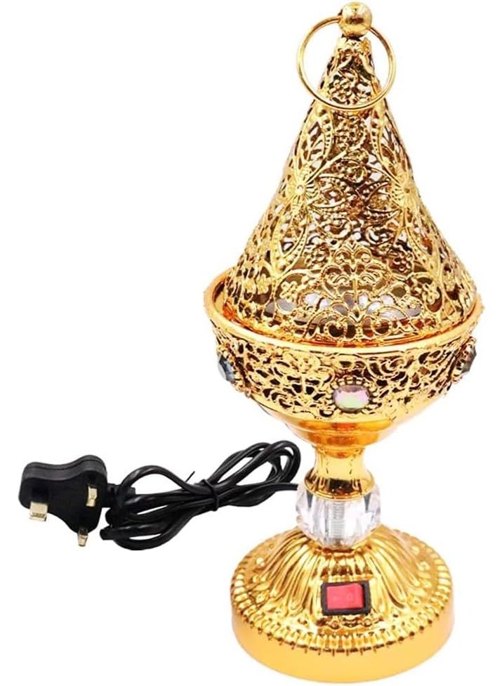 Bakhoor BoSidin – Elegant Electric Oud Bakhoor Incense Burner Gold - WF-021 - Image 1