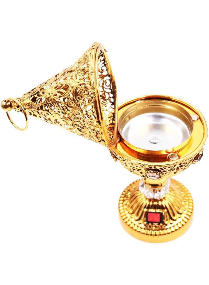 Bakhoor BoSidin – Elegant Electric Oud Bakhoor Incense Burner Gold - WF-021 - Image 2
