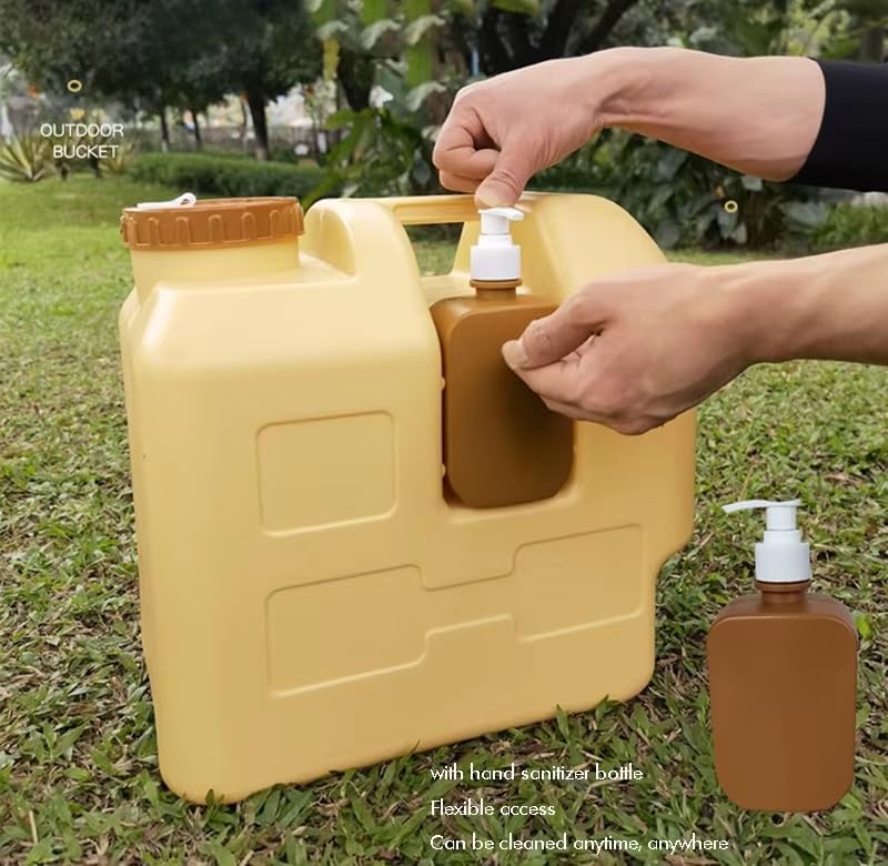 Biki Outdoor Camping Water Tank Bucket – Hard Plastic Portable Water Container with Handle, Durable & Leak-Proof for Travel, Hiking & Picnic | | (20_Liters) - Image 5
