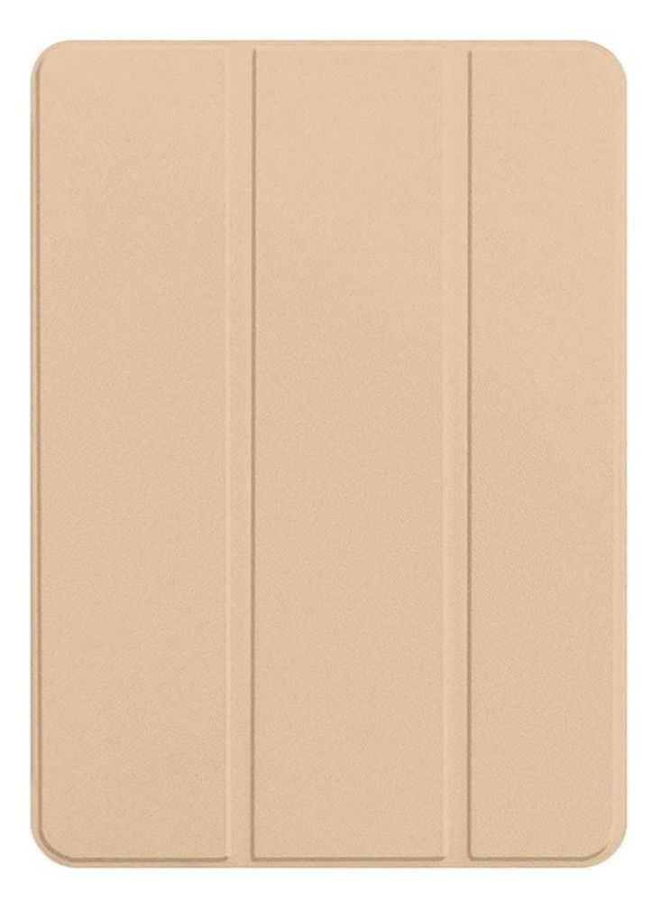 ELTRAZONE iPad 9th Gen (2021)/ 8th Gen (2020)/7th Gen (2019), Slim Stand Hard Back Shell Protective Leather Smart Cover Trifold Stand (gold) - Image 2