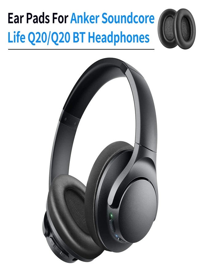 ZLiT Soundcore Q20 Earpads Ear Cup,Replacement Earpads Cushions Earmuffs for Anker Soundcore Life Q20 Q20 BT Headphones Earpads (Black) - Image 3