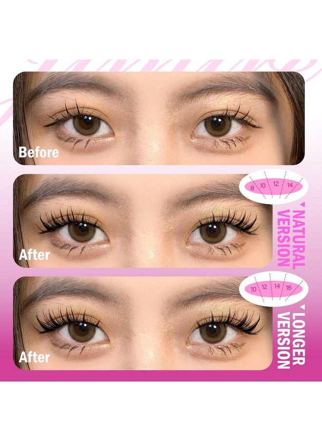 JIMIRE - Fairy Lash Clusters Natural Look Manga Eyelash Clusters Wispy D Curl Cluster Eyelash Extensions 110 Pcs 8-16MM Wispy Individual Lashes Wet-Look Lash Extension with Invisible Lash Band - Image 1