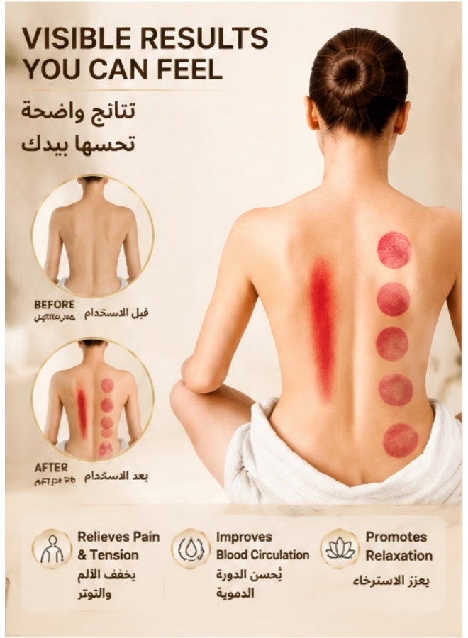 Deep Relief Smart Cupping Massager 12 Levels Suction Heat Therapy Electric Cupping Device for Muscle Pain Relief Back Neck Shoulder Portable Massager - Image 5
