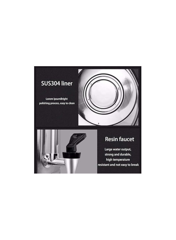 سيتي وعاء شاي بالماء الساخن من الستانلس ستيل لتقديم الطعام، سخان مياه فوري من سيتي، غلاية وموزع مناسب للاستخدام التجاري والمكتب، معزول بجدار مزدوج، فضي، 25 لتر 2400واط H. M. A1035 - Image 4