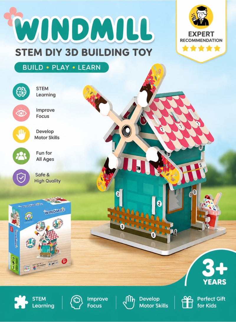 Saudi Select Enchanting STEM DIY Windmill Building Toy for Early Development - Fun Learning & Education Science Kit - Image 1