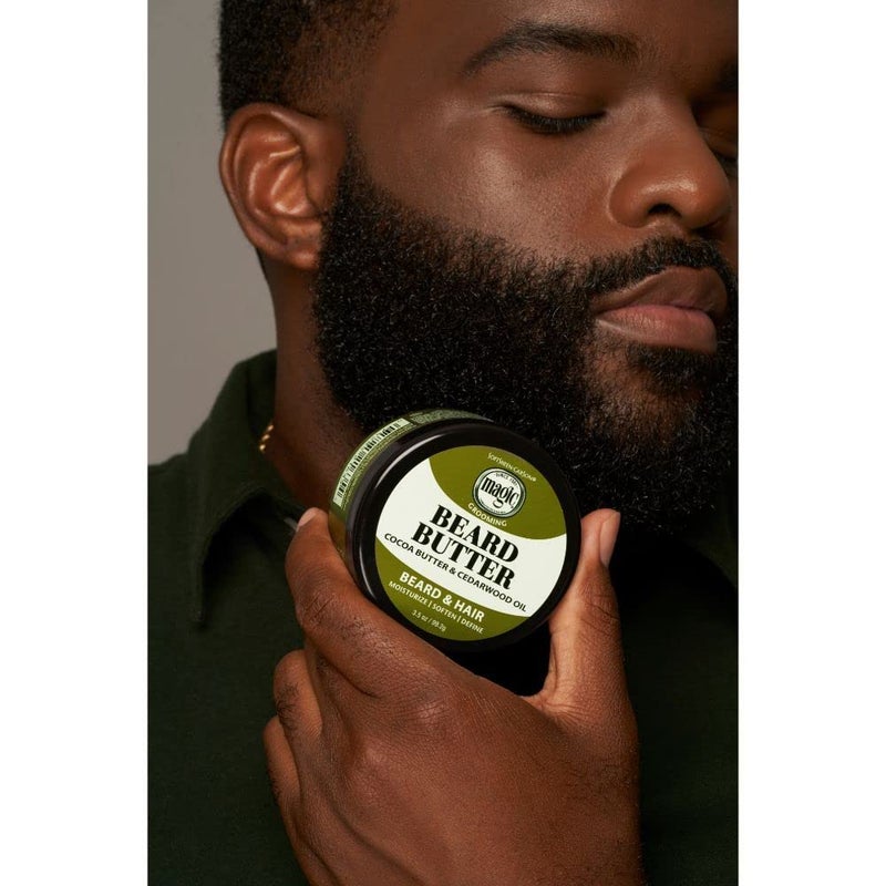 SOFT SHEEN SoftSheen-Carson Magic Men's Grooming Conditioning Beard Butter With Cocoa Butter and Cedarwood Oil, Moisturizes, Softens and Define With No Drying Alcohol, 3.5 ounces - Image 4
