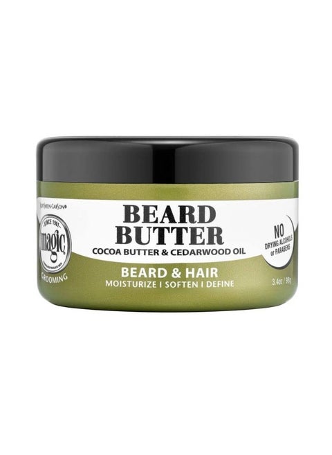 SoftSheen-Carson Magic Men's Grooming Conditioning Beard Butter With Cocoa Butter and Cedarwood Oil, Moisturizes, Softens and Define With No Drying Alcohol, 3.5 ounces