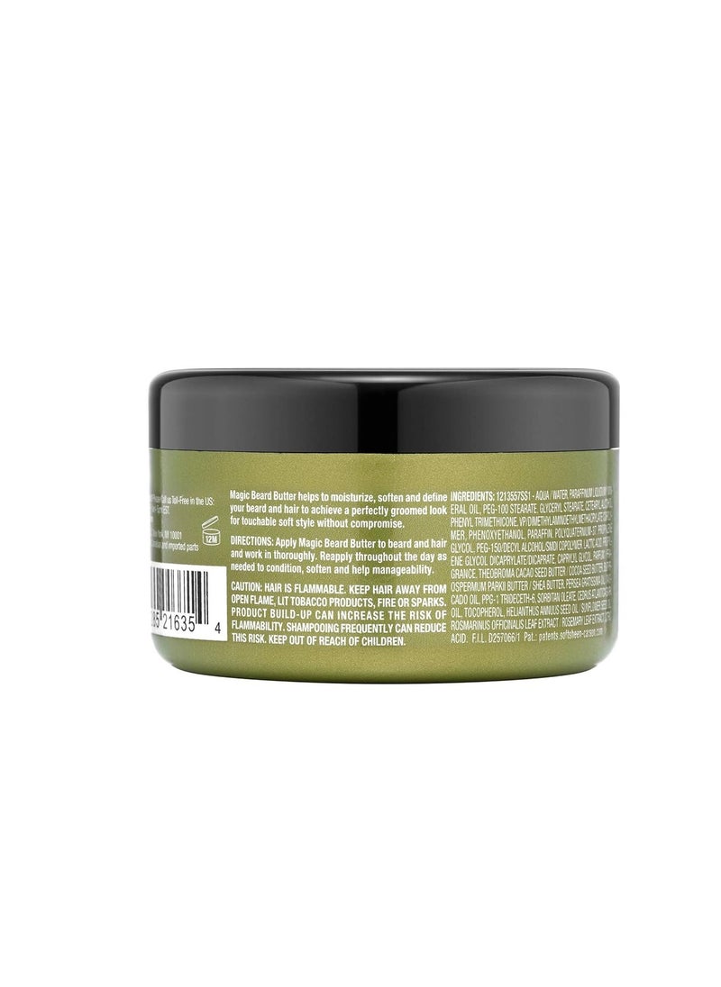 SoftSheen-Carson Magic Men's Grooming Conditioning Beard Butter With Cocoa Butter and Cedarwood Oil, Moisturizes, Softens and Define With No Drying Alcohol, 3.5 ounces