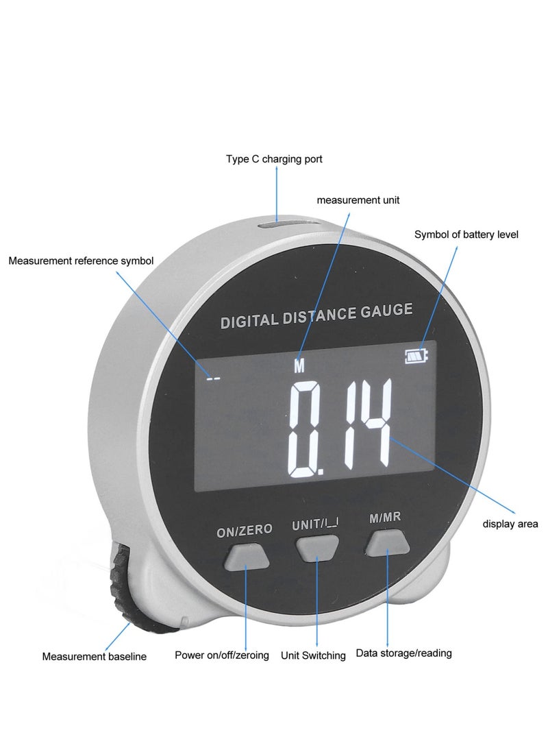 Digital Tape Measure with LCD Display, 656 Ft High Accuracy Electronic Rolling Ruler, Electronic Ruler Distance Rolling Measuring Tool for Flat Curved Diameter Odd Shape - Image 3