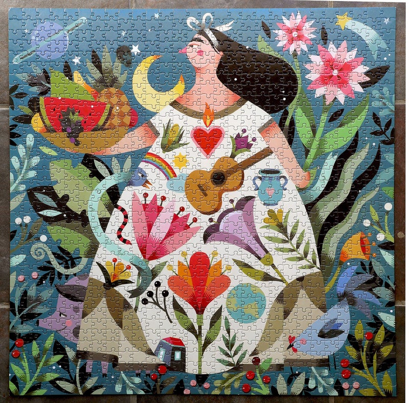 eeBoo: Piece and Love Mother Earth 1000 Piece Square Adult Jigsaw Puzzle, Puzzle for Adults and Families, Glossy, Sturdy Pieces and Minimal Puzzle Dust - Image 2