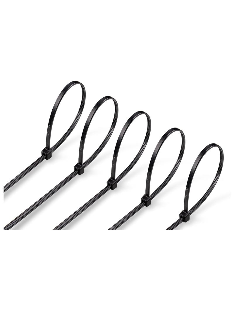 Cable Ties 250mm x 5mm - Black Nylon Zip Tie Wrap - Self-Locking for Home, Office, Garden, Garage, and Workshop (Pack of 100)  - Image 2