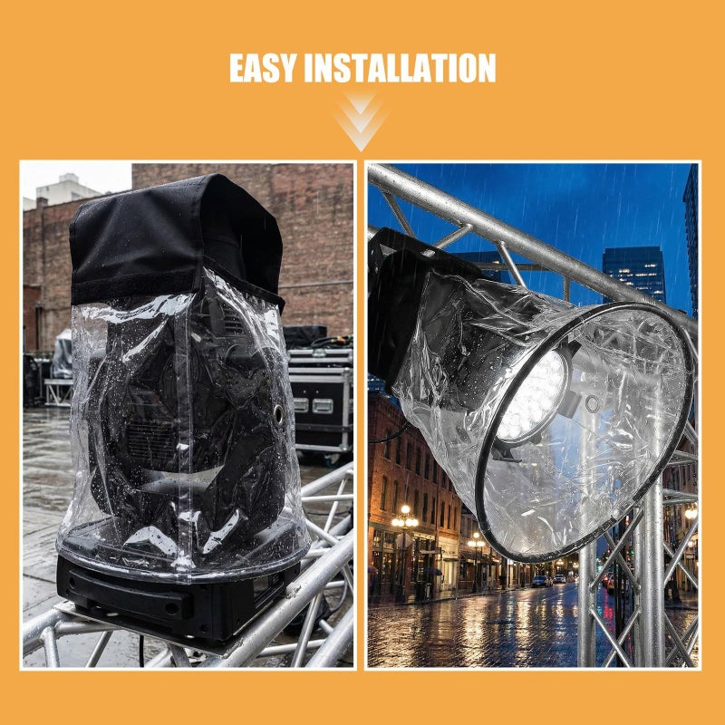 2Pcs Transparent Waterproof Rain Cover for LED Par Outdoor Stage Lighting - Image 4