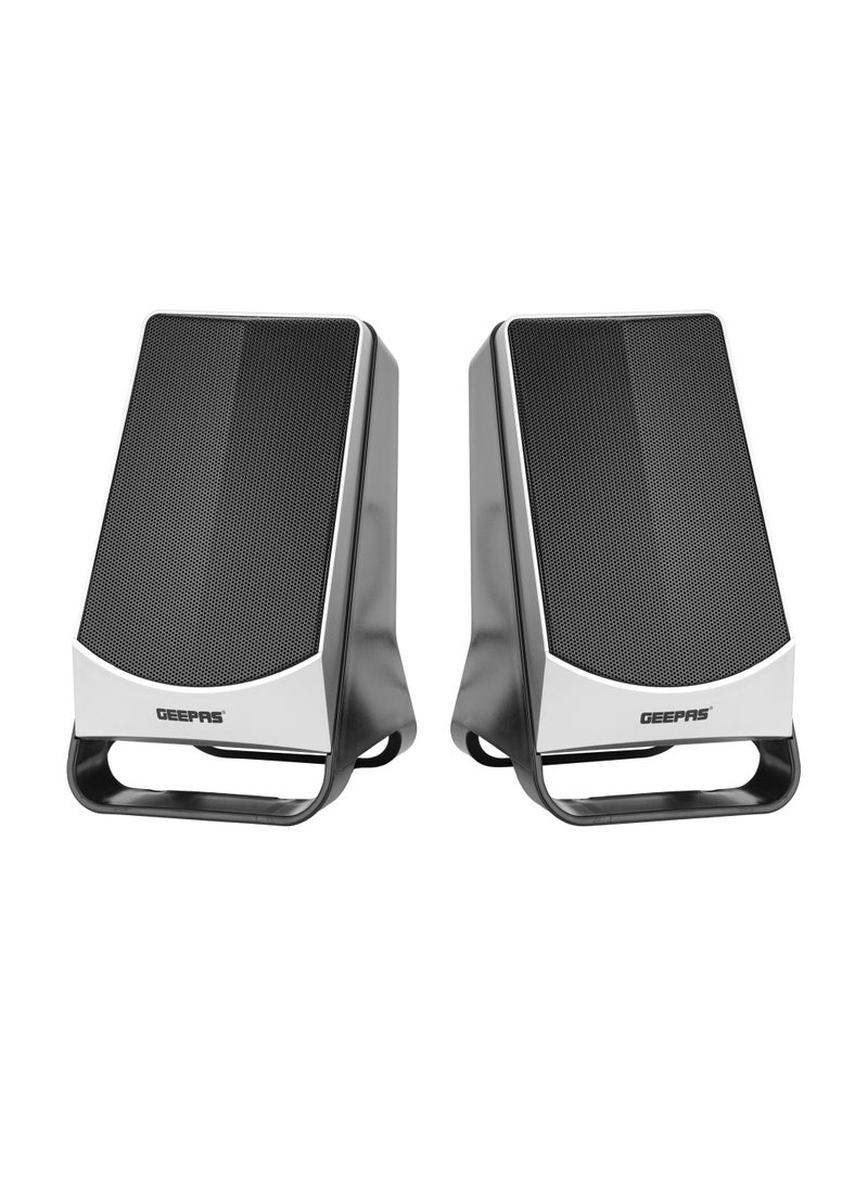 GEEPAS 2.0 Computer Speaker |Saturated clear sound |Portable Design & Volume Controls | Clear & Powerful Sound Quality | USB DC 5V | Ideal for Pc, Laptop, Mobile | GMS8805  - Image 2