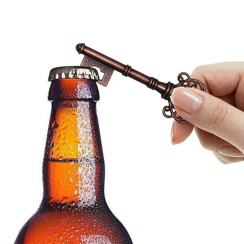 Evanto 50 Sets Vintage Key Bottle Openers, Wedding Favor Souvenir Gift for Guests with Escort Card Thank You Tag Pillow Box and Jute Rope (White Lace) - Image 5