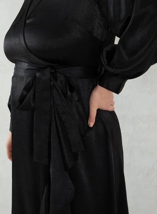 Femmella Satin Ruffle Dress