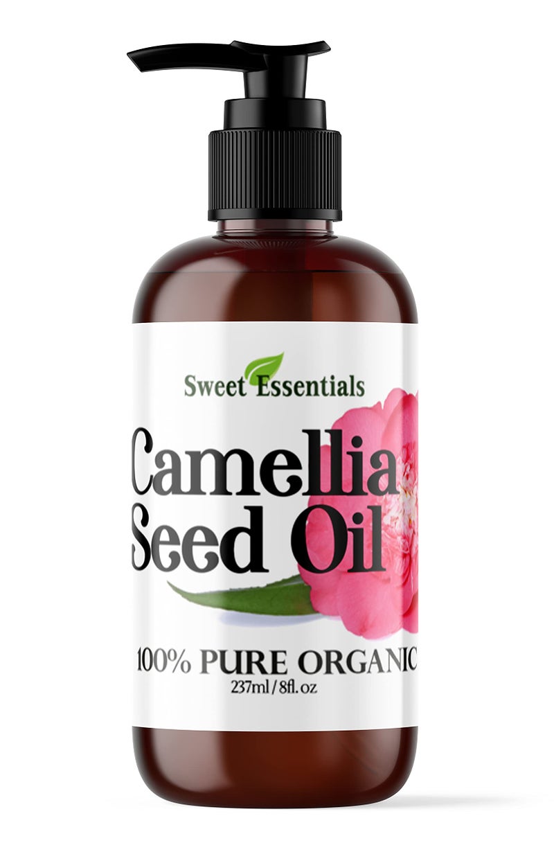 Sweet Essentials زيت بذور الكاميليا العضوي | مستورد من اليابان | زجاجة 8 أونصات | 100% نقي | 100% عضوي | للاستخدام على الشعر والبشرة | زيت الجمال الياباني | كاميليا أوليفيرا - Image 2